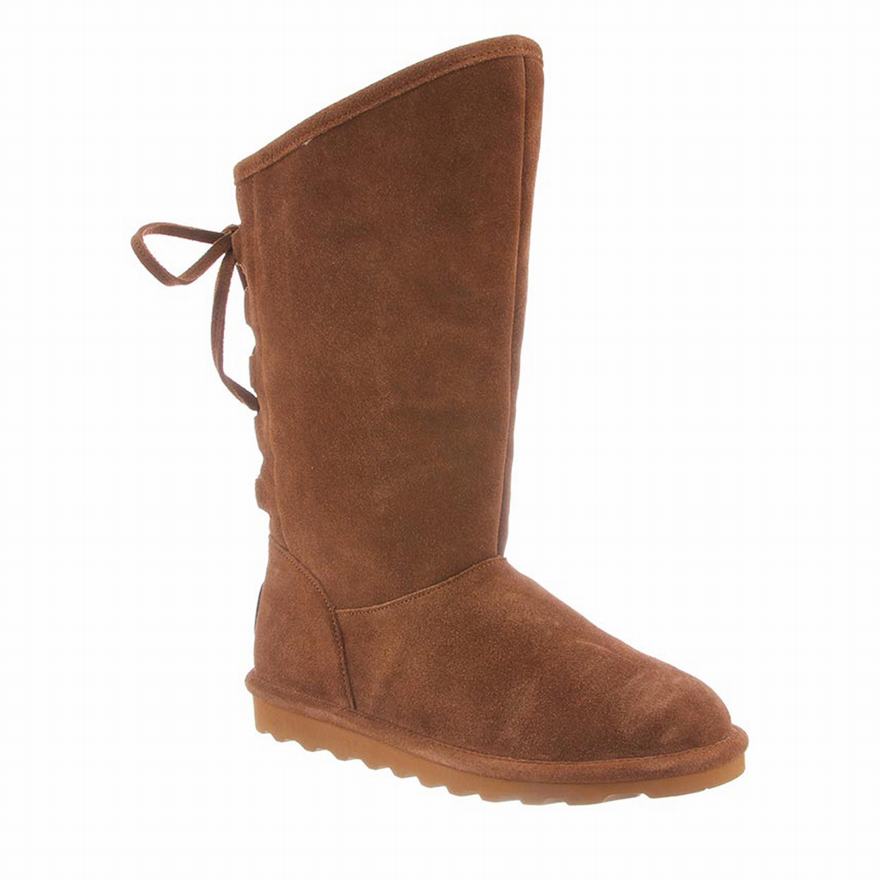 Bearpaw Phylly Wide Tall Boots UK - Women's Boots Brown ||PLMYRU-291||